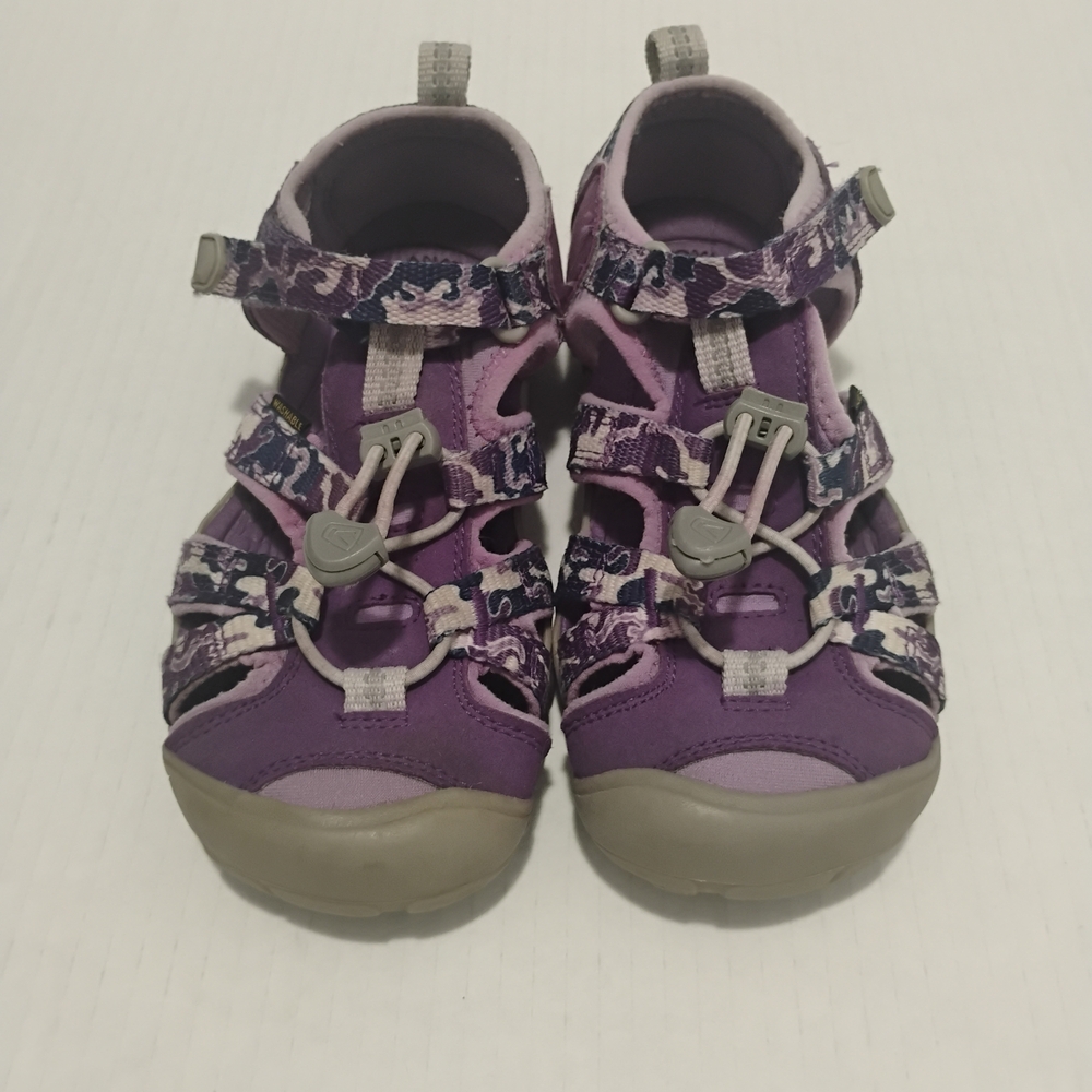 Keen Purple Kids Sandals with Patterned Straps